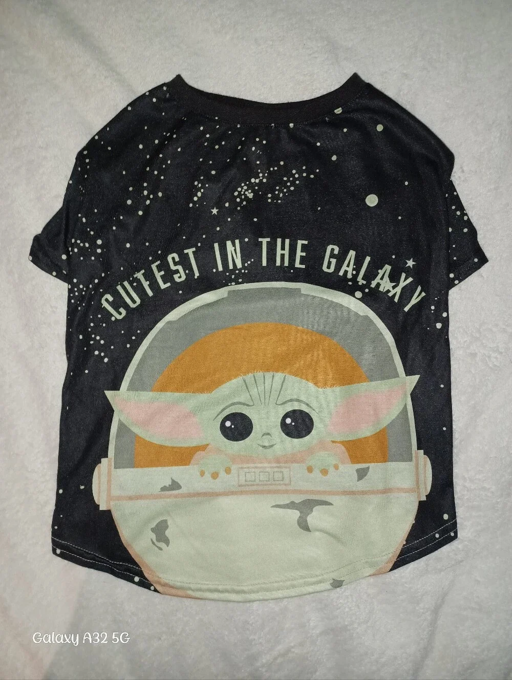 Star Wars Black Dog Tee with Baby Yoda Graphic
